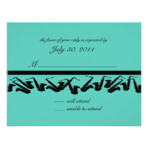 Carte de réponse de Saxophone/ Invitations Personnalisables