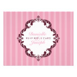 CARTE- DE RÉPONSE ÉLÉGANTE DE RSVP : : flourish 2  Cartons D'invitation Personnalisés