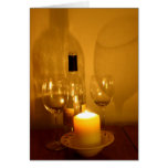 Carte de retraite de vin et en verre