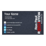 Carte de révolution de Ron Paul Cartes De Visite Professionnelles