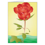 Carte de rose rouge