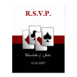Carte de rsvp de mariage de Vegas Carte Postale