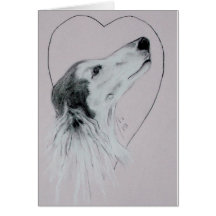 Carte de Saint-Valentin de chien de Saluki