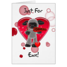 Carte de Saint-Valentin de moutons - juste pour la