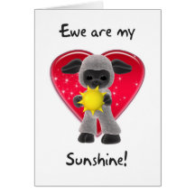 Carte de Saint-Valentin de moutons - la brebis son