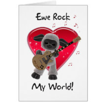 Carte de Saint-Valentin de moutons - roche de breb