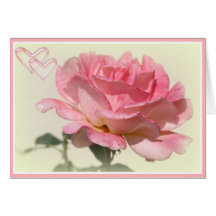 Carte de Saint-Valentin de rose de rose