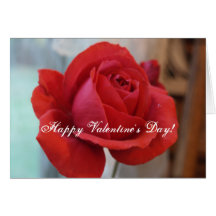 Carte de Saint-Valentin de rose rouge