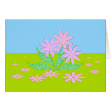 Carte de salutation avec des fleurs