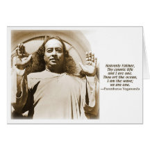 Carte de salutation/note. Affirmation par Yoganand