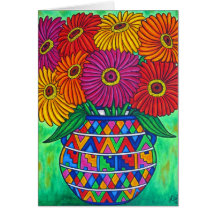 Carte de salutation/note de fiesta de Zinnia