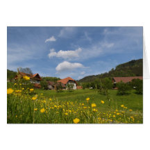 Carte de salutation printemps dans la Forêt Noire