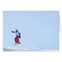 Carte de salutation Snowboarder
