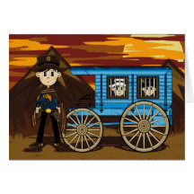 Carte de shérif et de chariot de prison