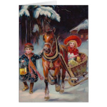Carte de Sleigh de Noël