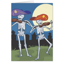 Carte de squelette de Halloween