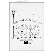 Carte de Stickmice de choeur de Noël