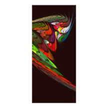 Carte de support d'art abstrait de caméléon modèle de carte double