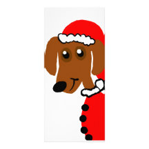 Carte de support de chiot de Père Noël Carte Double