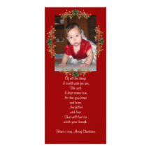 Carte de support de photo de Noël Carte Double Customisable
