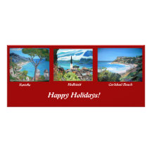 Carte de support de salutations de vacances cartes doubles