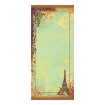 Carte de support d'invitation de Tour Eiffel Double Cartes Customisées