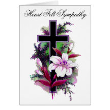 carte de sympathie blanche et rose pourpre de fleu