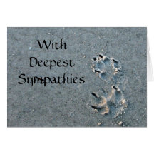 Carte de sympathie d'animal familier