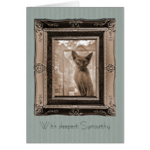 Carte de sympathie d'animal familier d'ange de cha