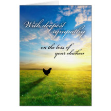 Carte de sympathie de poulet