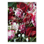 Carte de sympathie de roses de menthe poivrée