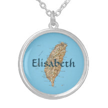 Carte de Taïwan + Collier nommé