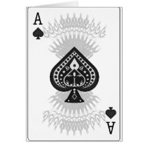 Carte de tisonnier d'as de pique :