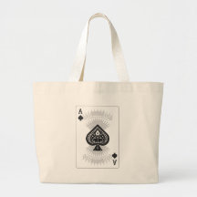 Carte de tisonnier d'as de pique : sac de toile