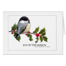 carte de vacances d'oiseau d'hiver