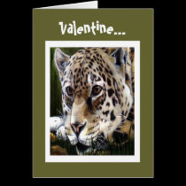 Carte de Valentine de guépard cartes