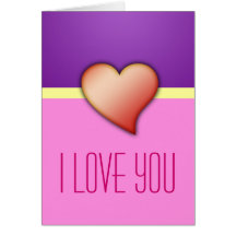 Carte de Valentine, je t'aime, coeur, pourpre, ros
