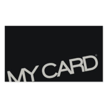 Carte de visite 005 - Style audacieux, crème/gris
