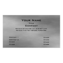 Carte de visite 2,0 en métal - argent