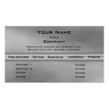 Carte de visite 2,0 en métal - barre argentée d'in