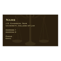 Carte de visite 2 d'étudiant en droit