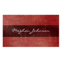 Carte de visite à la mode rouge de marbre grunge