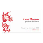 Carte de visite asiatique de fleur