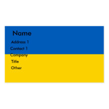 Carte de visite avec le drapeau de l'Ukraine