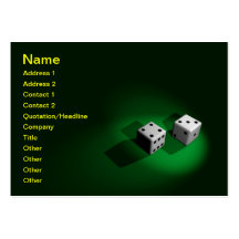 Carte de visite blanc chanceux de matrices