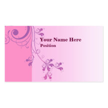 Carte de visite blanc rose de damassé