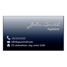 Carte de visite bleu de minuit de psychiatre