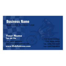 Carte de visite bleu de motocross de Yamaha