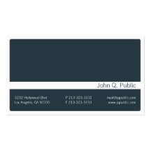 Carte de visite bleu gris-foncé #2 de Minimalistic