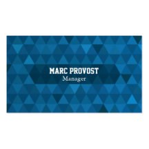Carte de visite Blue Triangles